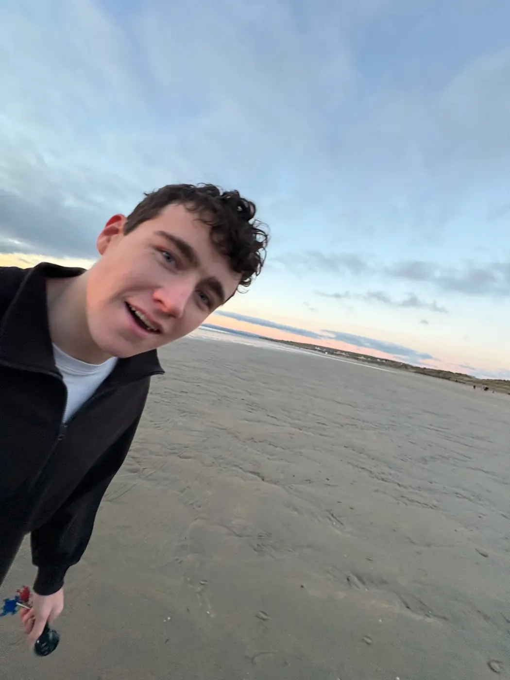 Sylvan on a beach at sunset